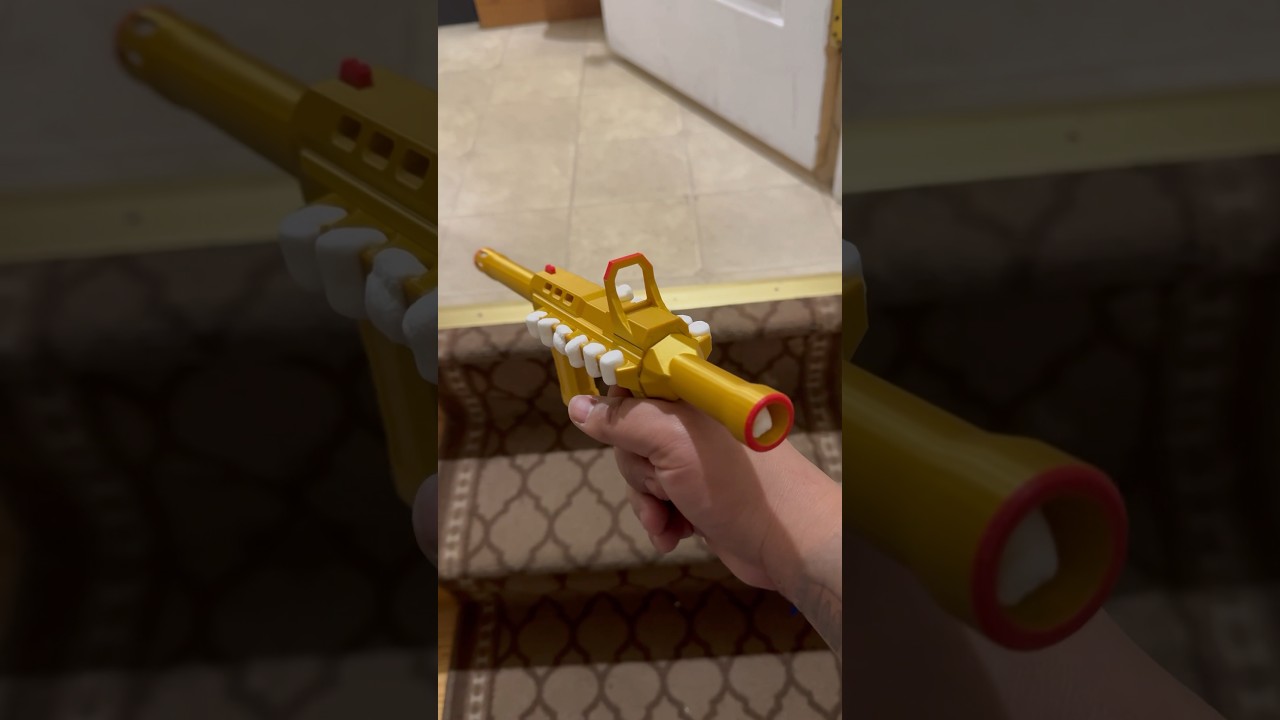 3d printed marshmallow shooter #3dprinting #marshmallow #shooter - YouTube