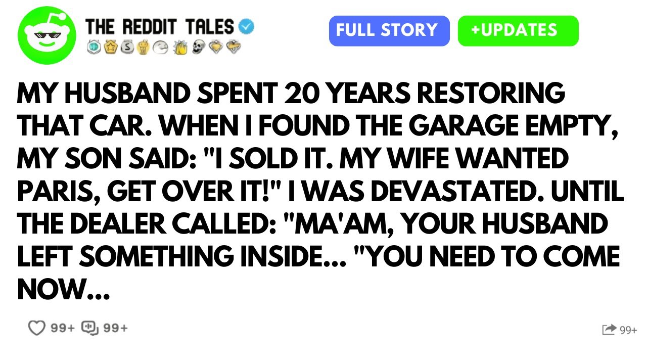 Мой муж потратил 20 лет на восстановление этой машины. Когда я обнаружила, что гараж пуст, сын ск...