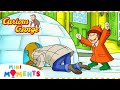 George Builds An Igloo ❄️ | Curious George | Christmas Special 🎄| Mini Moments