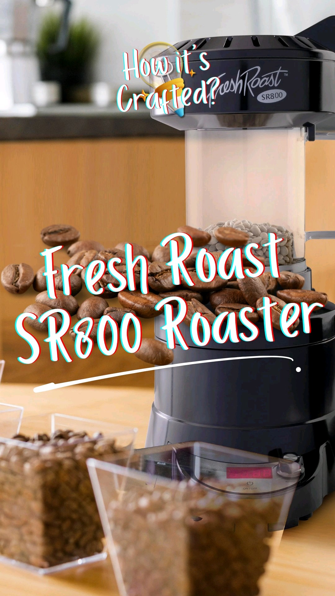 CAFEMASY Machine à torréfacteur à grains de café – Torréfacteur à air avec minuterie réglable et réglage du ventilateur
