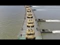 US &amp; Allies Build Massive Floating Bridge to Drive Tanks Across River