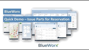 Issue Parts for SAP Work Order Reservation using BlueWorx