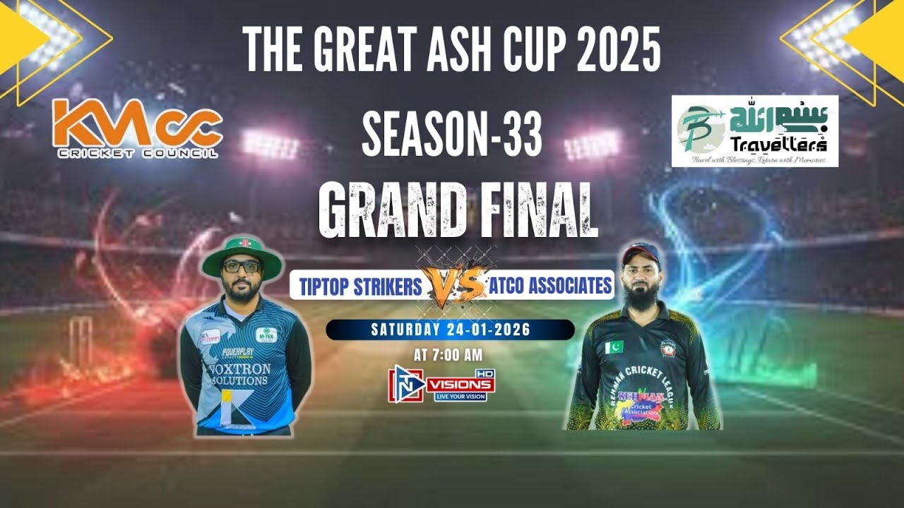 Live - Grand Final - Great Ash Cup Season 33 - Tip Top Strikers Vs Atco Associates - TNVisions