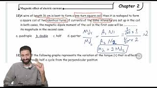 physics third secondary 2024 | chapter 2 lecture 4 part  3 solving on torque and galvanometer