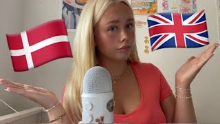 asmr Danish vs. English 💌 which language is most tingly? ⭐️ triggerwords 
