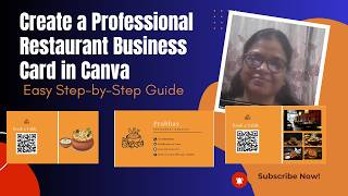 Canva Business Card Design Secrets! Restaurant Card with QR Code &amp; Photos