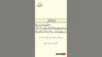 سورة التكوير - من الآيه (25) إلى (29) القارئ سعود السليم  1444 هـ - 2023 م