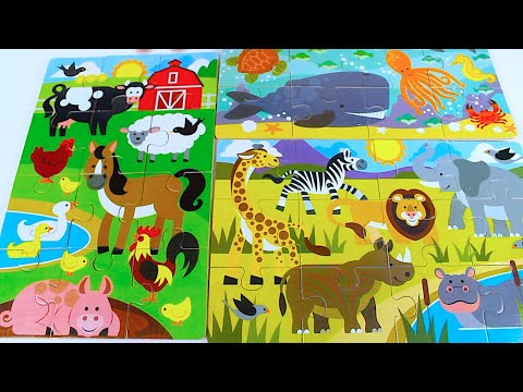 Best Learn Shapes, Numbers, Counting 1 to 10 with Animal Puzzles