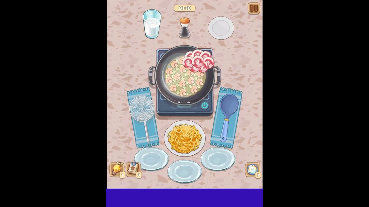 Cookingdom Level 35 Spaghetti With Mushroom Cream Sauce 