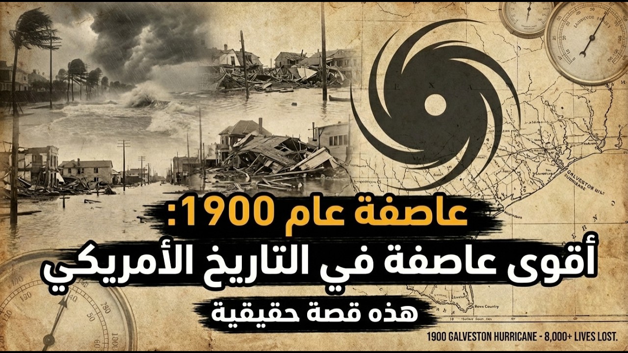 نام بهدوء على القصة الكاملة لعاصفة 1900 التي دمرت جالفستون | الليلة التي غيّرت التاريخ