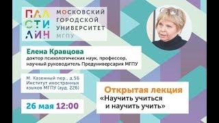 Научить учиться и научить учить. Елена Кравцова / Пластилин. МГПУ