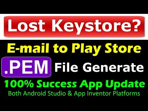 App update keystore issue? | pem file generator | Lost Keystore | reset keystore app signing key