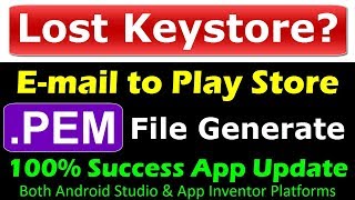 App update keystore issue? | pem file generator | Lost Keystore | reset keystore app signing key