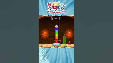 Numberblocks 1 Number Magic Run - Subtract 8 - 7 = 1 using Numberblocks | CBeebies Go Explore Games