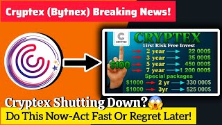 Cryptex (Bytnex) DeFi Update: Hidden Truth Revealed | Activations Stopping Soon – Act Now!