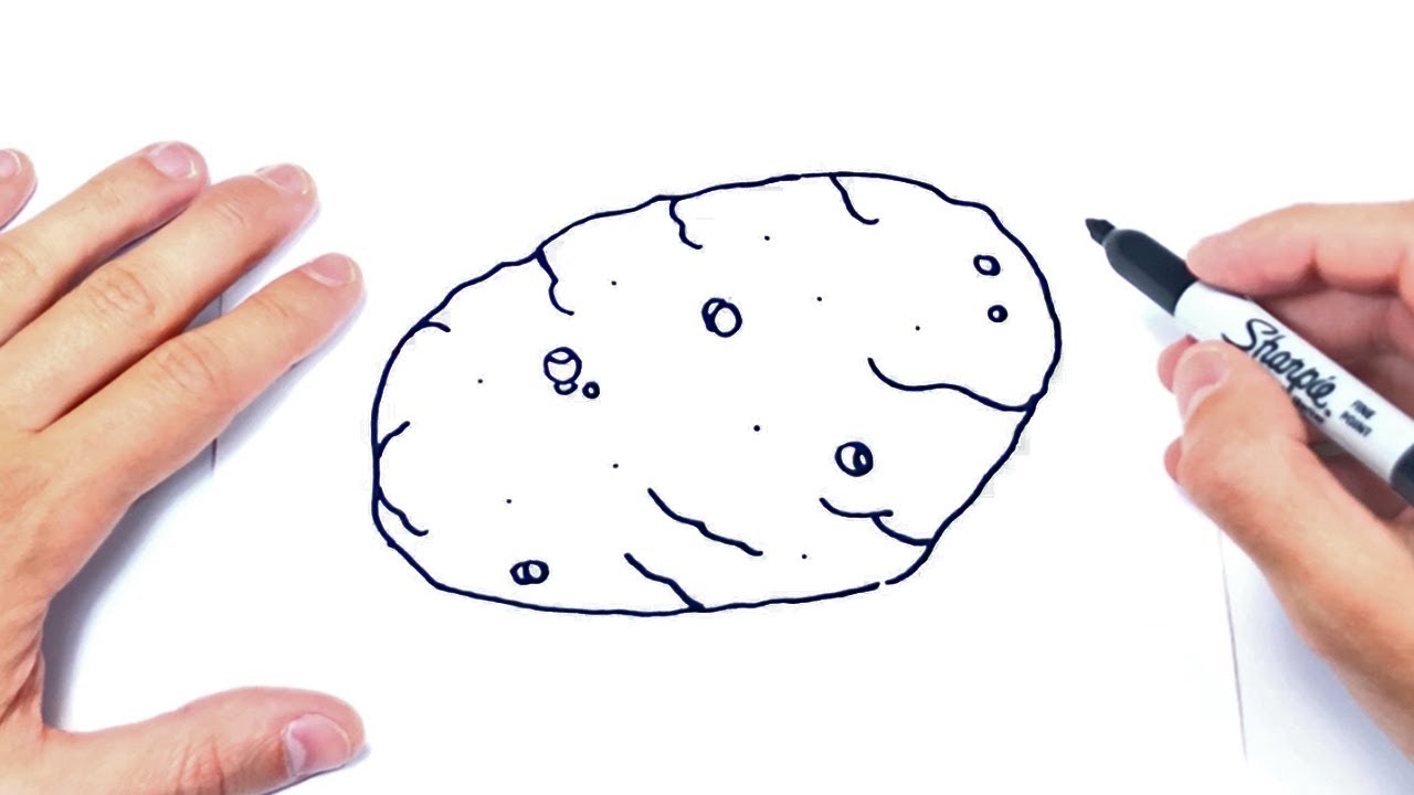 Cómo dibujar una Patata Paso a Paso | Dibujo de Patata Comida - thptnganamst.edu.vn