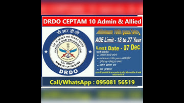 DRDO CEPTAM 10 Recruitment 2022. MIC GYANI