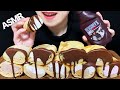 【咀嚼音/ASMR】クレープをチョコレート コーティングして食べる音 大食い モッパン ケーキ 生クリーム Crepe Cake Chocolate Shell Dessert Mukbang