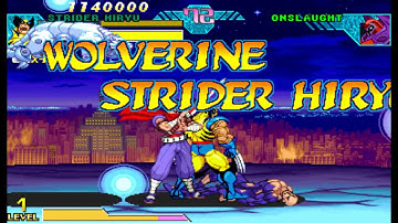 Marvel vs Capcom 1 ( Arcade ) - Strider Hiryu / Wolverine Playthrough ( Jan 7, 2017 )