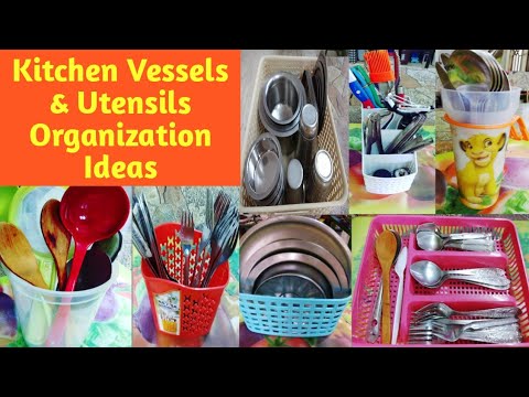 Kitchen(Indian Kitchen)Vessels and Utensils Organization||Simple
