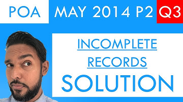 PoA - May 2014 P2 Q3 - Incomplete Records | Statement of Affairs | Control A/C | Income Statement