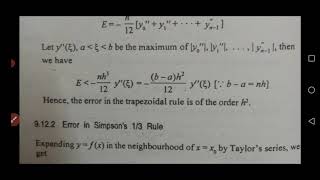 Error Formulas Of Tzoidal, Simpsons 13,Simpsons 38 And Weddles Rulenumerical Ysis