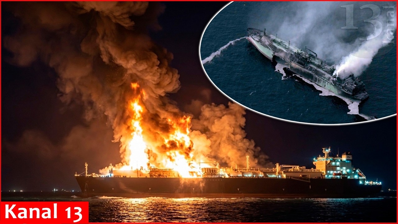 Российский корабль в Средиземном море был атакован беспилотником, сгорел и стал непригодным для и...