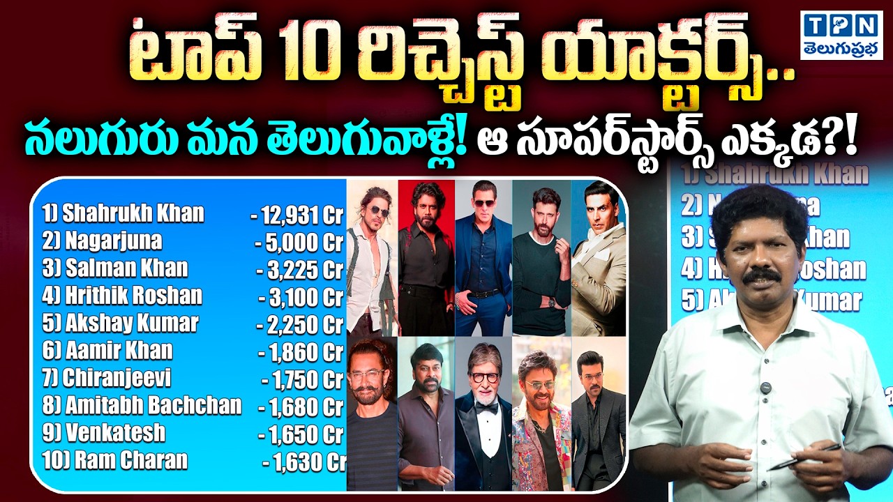 టాప్ 10 రిచ్చెస్ట్ యాక్టర్స్ | Top 10 Indian Richest Actors | Tollywood |Telugu Prabha