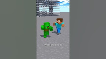 Steve And Mikey & JJ Running Away From Big Saw 2!