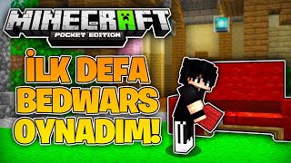 İLK DEFA BEDWARS OYNADIM!! | Minecraft PE Bedwars