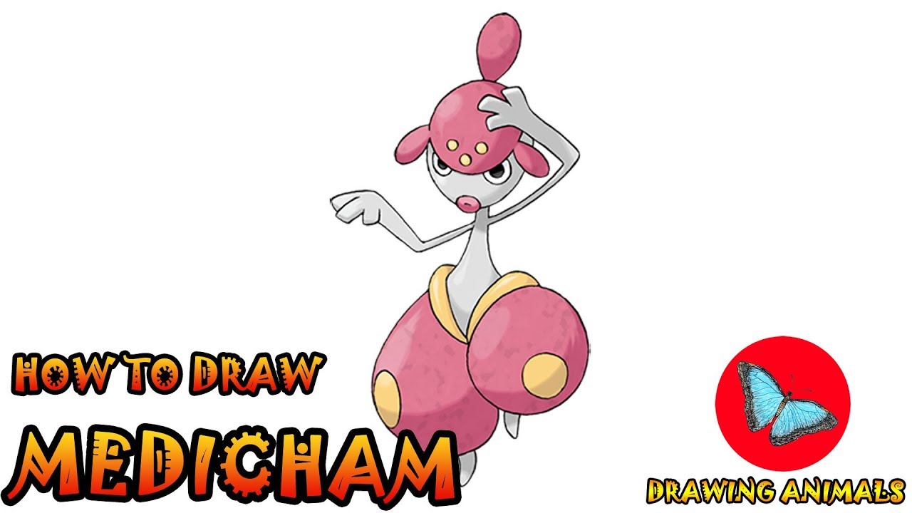 How To Draw Medicham Pokemon | Coloring and Drawing For Kids - YouTube