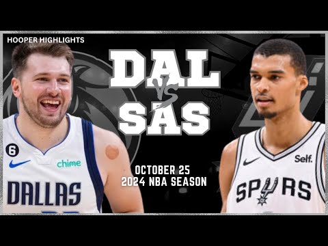 Dallas Mavericks vs San Antonio Spurs Full Game Highlights | Oct 25 | 2024 NBA Season