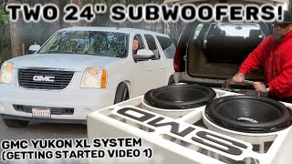 Two massive 24" Subwoofers | GMC Yukon XL Sound System Build (Getting started) video 1