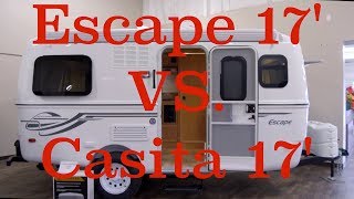 Escape 17B VS Casita 17' (2018 Escape 17B Trailer Tour)