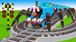 【踏切アニメ】あぶない電車 TRAIN THOMAS 🚦 Fumikiri 3D Railroad Crossing Animation #3