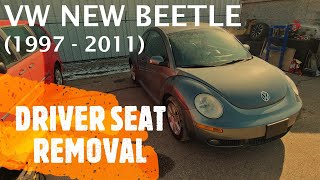 Volkswagen New Beetle  DRIVER SEAT REMOVAL (1997  2011)