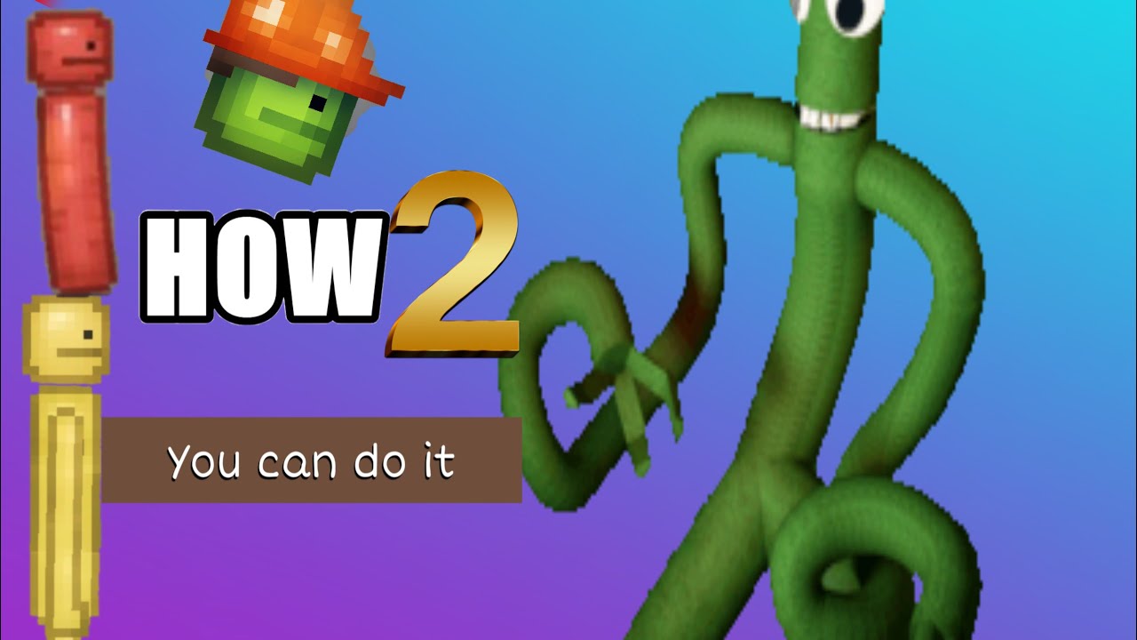 How to make green rainbow friend in melon playground YouTube