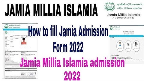 How To Apply Online JMI Application Form 2022 Step by step process || Jamia Millia Islamia Form 2021