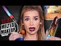 FULL FACE using ONLY MELTED MAKEUP Challenge! (1000°F EXPERIMENT)