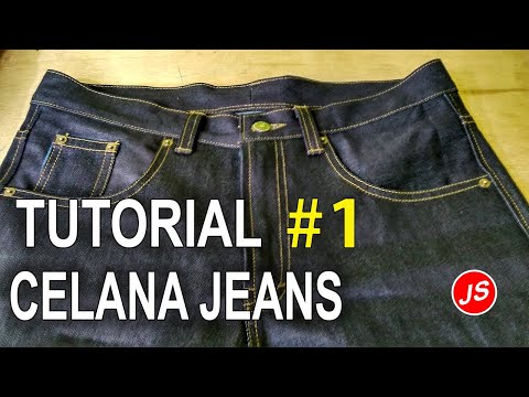 Tutorial Pola Celana Jeans Part 1 | Cara Menjahit Celana Jeans #1