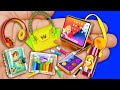 DIY Miniature Headphones Handbag Laptop Case, Ariel Mermaid Journal Markers Doll Makeup Water Bottle