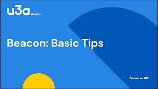 Beacon Basic Tips V2 2021-12-15