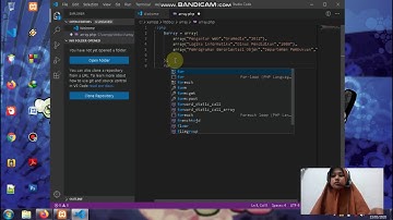 Cara membuat array dua dimensi php menggunakan visual studio code