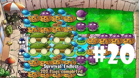 Plants vs Zombies | Survival: ENDLESS (200 Flags Completed) PART 20 (iOS Android)