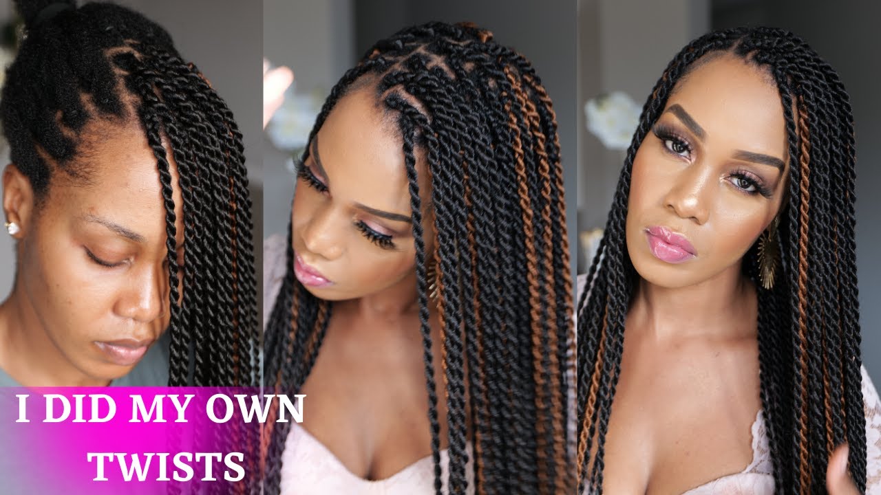 How To DIY SENEGALESE TWISTS for BEGINNERS /Protective Style /Tupo20