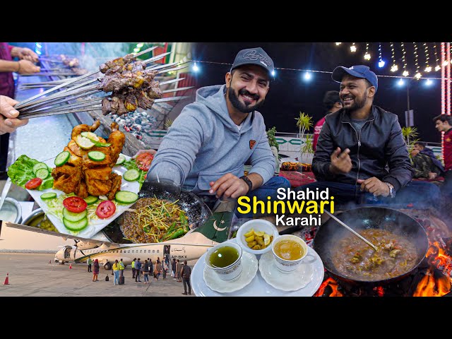 Shinwari Karahi, Afgani Boti, Blochi Tikka & Fish kabab in Karachi With Zia bhai @streetfoodpk class=