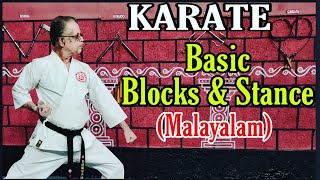 Karate Basic Blocks & Stance | Malayalam | hanshi K V Ravi sir