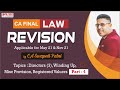 CA Final Law quick Revision including amendments of Nov 20 - (Part 4) Swapnil Patni