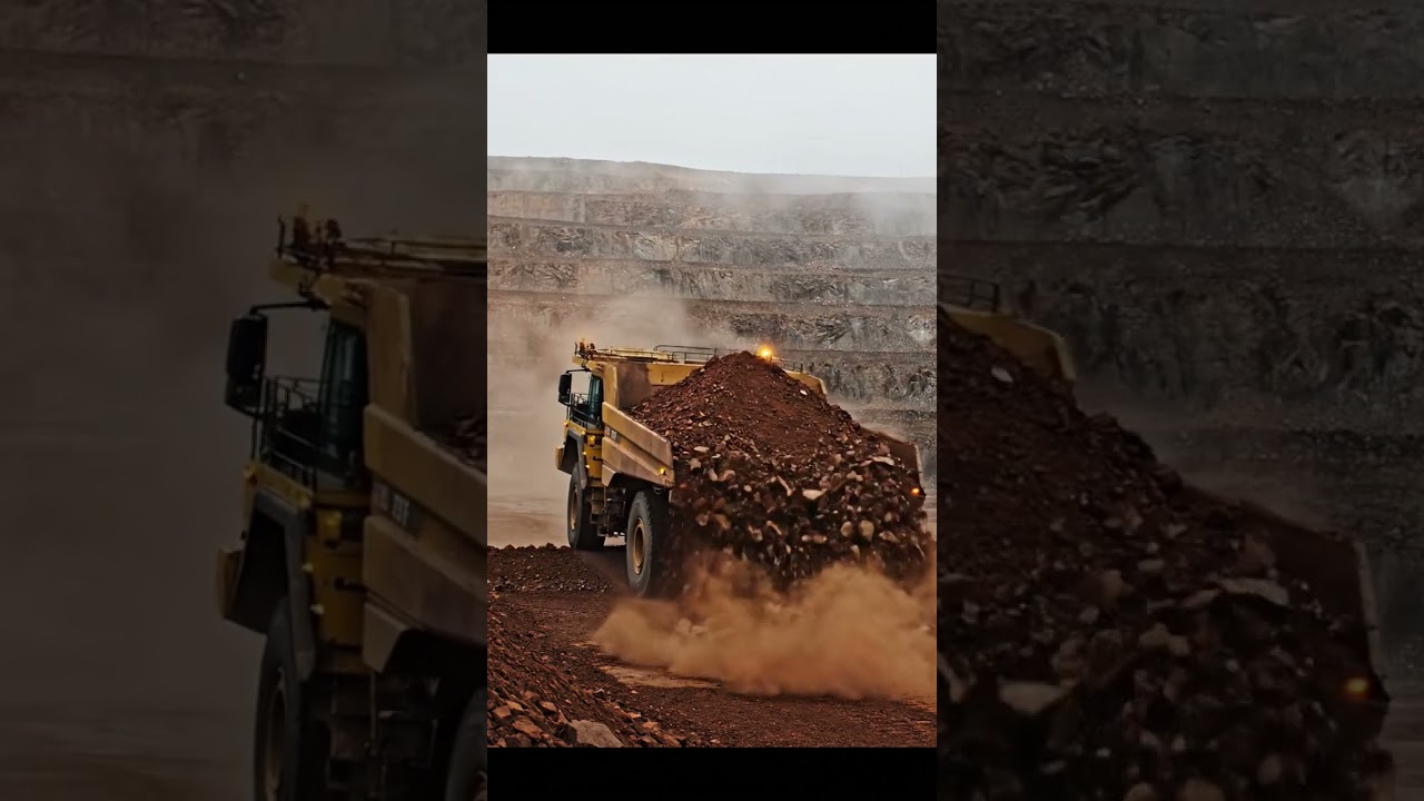 Giant Mining Truck Dumps Its Massive Load! 🚛