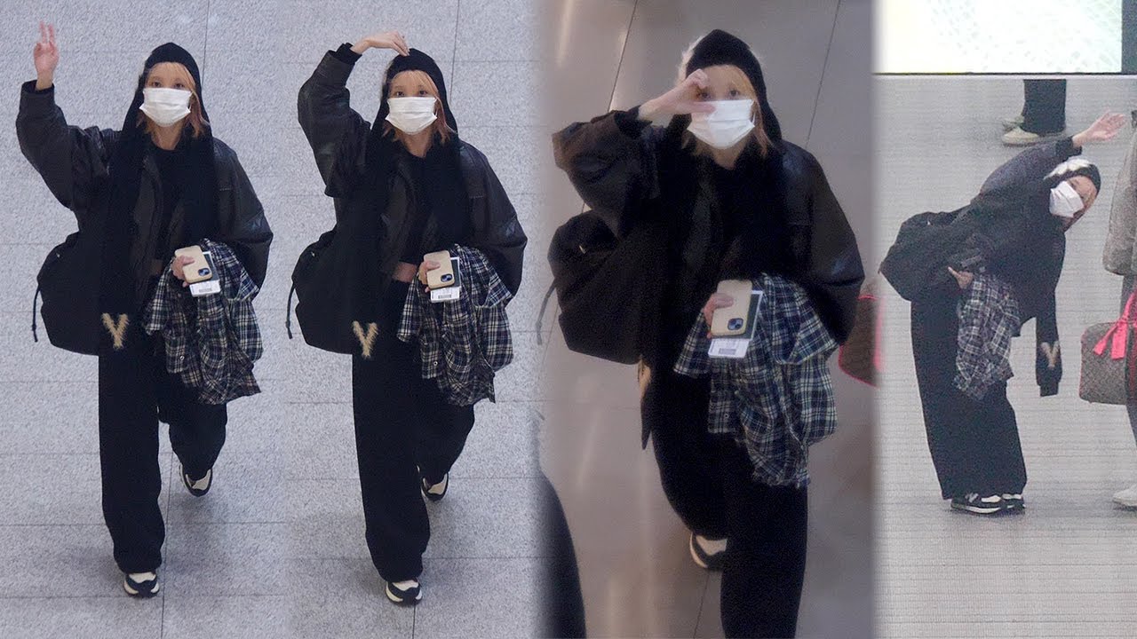 아이유 (IU) '팬들 안보일때까지 바라보는 이지은' 밀라노 패션위크 출국 4K 직캠｜240111 인천공항